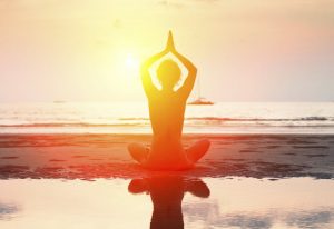 yoga, beach