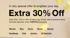 Take 30% Off Just For You